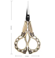Ciseaux de style vintage à motif orchidée et fleur de prunier, ciseaux Lotus faits main avec motif main de Bouddha, ciseaux à tête brodée au point de croix