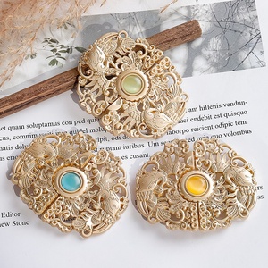 Hebilla de placa de Metal rectangular para madre e hijo Hanfu, hebilla de gancho de pájaro auspicioso para traje Tang Cheongsam Ming Song Dynasty grande - Product Image 2