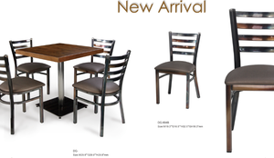 Juego de Mesas y Sillas de Madera Rústica Usada China para Restaurante - Product Image 5