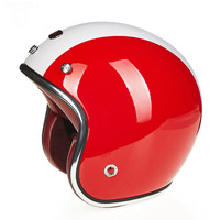 Casque ouvert vintage en fibre de verre BEON B108, casque de moto tendance, crème blanc, Italie, rétro, classique, chopper, pour moto