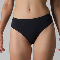 Tanga bikini con costuras planas sin rozaduras, tejido acanalado texturizado, ropa interior diaria, entrepierna higiénica, para usar con leggings ajustados y vestidos.
