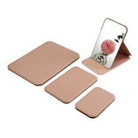 Miroir cosmétique pliable rectangulaire Gmagic, best-seller, en verre PU, portable, réglable, compact, pour femmes