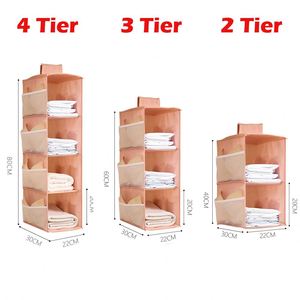 Hanging Closet Organizers and <b>Storage</b> 5-Shelf Closet Hanging <b>Storage</b> Shelves Clothes Organizer - Product Image 5