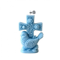 Bougie parfumée en forme de croix de Pâques et de colombe de la paix, cadeau de fête, décoration d'église, ornement, bougie artistique