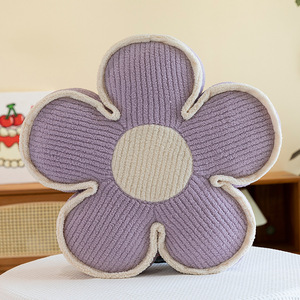 M Floral Knitted Throw Pillow Cushion Soft Decorative Pillow for Home Bedroom <b>Sofa</b> Decor Cute Flower Shape Cotton Material - Product Image 6