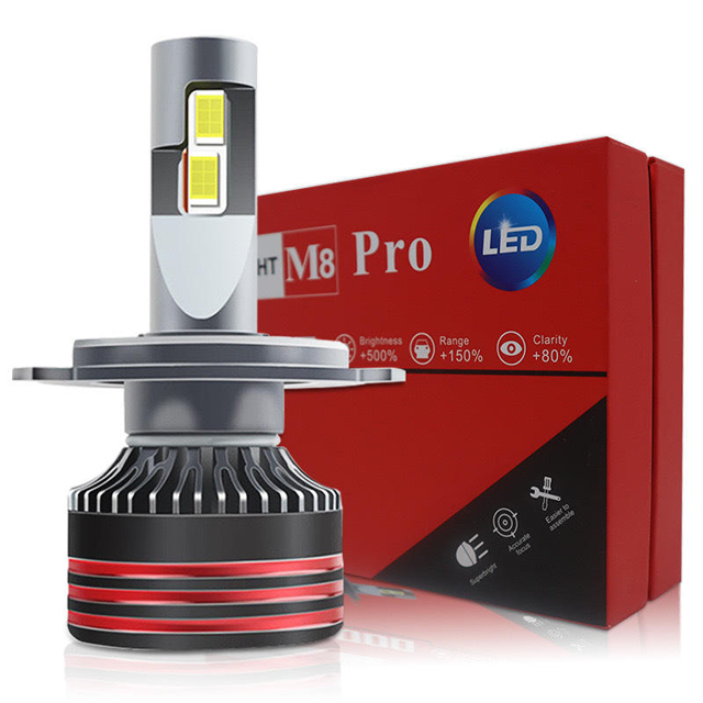 Wholesale 120W M8 Pro H4 Auto LED Headlight Bulb 10000LM with 6000K Color Temperature Foshan H7 H8 H11 H9005 9006 LED Lamp