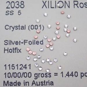 정통 스와로브스키 크리스탈 핫픽스 모조 다이아몬드 모델 2038 라운드 오스트리아-의류 및 액세서리 장식용으로 제작 - Product Image 2