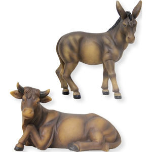Figurines de Noël en deux parties, bœuf et âne, pour figurines de 7 cm, code produit 9006935011050 - Product Image 1