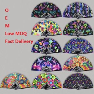 Abanico de Bambú Grande Estilo Kung Fu, Arte Popular Ecológico con Pintura UV Brillante para Decoración del Hogar, Año Nuevo Chino y Otras Ocasiones - Product Image 6