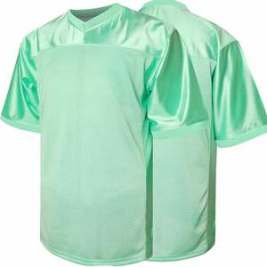 Custom High Quality Mesh American Football Jersey Wholesale Blank Sport Soccer T-Shirt <b>Heat</b>-Transfer Printed Short Premium - Product Image 2