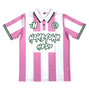 Cổ Điển Sọc bóng đá polo Áo sơ mi tùy chỉnh <span class=keywords><strong>Retro</strong></span> người đàn ông của bóng đá thăng hoa in bóng đá Jersey - Product Image 2