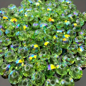 <span class=keywords><strong>Perles</strong></span> en verre transparentes AB facettées en forme de rondelle, <span class=keywords><strong>perles</strong></span> intercalaires plates de 3, 4, 6, 8 mm pour bracelets et colliers DIY, vente en gros - Product Image 1