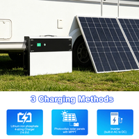 DELONGTOP OEM 6000 Siklus Baterai Lithium Slimline 12v 100ah 150ah 200Ah Unit Penyimpanan Baterai Surya untuk RV Camper Motorhome