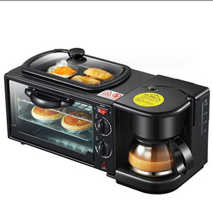 En Stock: Horno Eléctrico Multifuncional 3 en 1 de Gran Capacidad (9L) para Desayunos, Cafetera y Horno para Pizzas con Tapas Integradas - Product Image 1