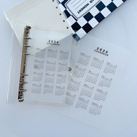 Planche de séparation A5/A6 2027 pour calendrier, compatible avec les classeurs à 6 anneaux, les carnets de budget, les agendas et les planificateurs, plaque givrée, espaceur en papier pour remplissage