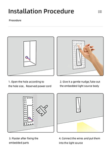 Luci LED Impermeabili per Gradini, Illuminazione per Scale da Esterno, Lampada da Parete Incassata Senza Cornice - Product Image 5