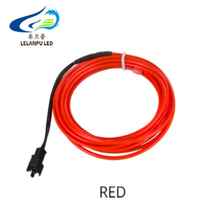EL alambre frío línea Flexible luces del <span class=keywords><strong>coche</strong></span> 12V 12V LED de neón 1M 3M 5M atmósfera luz fría luz franja decoración Interior lámparas de <span class=keywords><strong>coche</strong></span> - Product Image 2