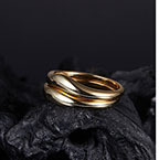 Anillo de Plata de Ley S925 con Doble Banda Trenzada y Moissanita, Anillo Sencillo Minimalista de Lujo, Apilable, Versátil para Uso Diario, Anillo para el Dedo Índice - Product Image 6