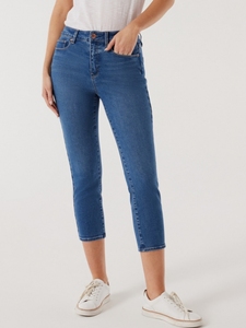 Vente chaude stretch <span class=keywords><strong>Jeans</strong></span> Taille Haute Couleur Unie Sept Points Femmes Skinny <span class=keywords><strong>Jeans</strong></span> Vintage - Product Image 4