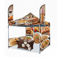 Tente de sport pliable imperméable, personnalisable, imprimée, auvent commercial, gazebo portable, promotion pour salon professionnel