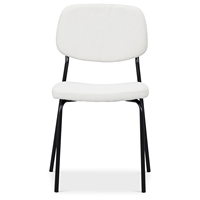 Chaise d'Appoint Rembourrée Blanche | Salle à Manger
