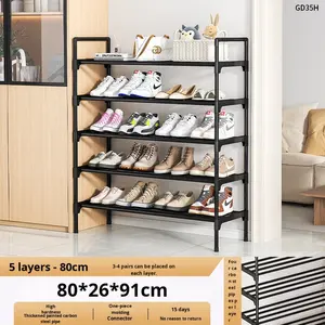 <span class=keywords><strong>Zapatero</strong></span> Metálico Moderno para la <span class=keywords><strong>Entrada</strong></span> del Hogar, Mueble <span class=keywords><strong>Estrecho</strong></span> Ajustable con un Solo Estante, Almacenamiento para Dormitorio o Alquiler - Product Image 6