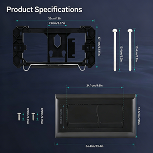 Placa de descarga de inodoro de doble descarga con marco de montaje de palanca, pieza de repuesto para cisterna oculta, compatible con Geberit - Product Image 3