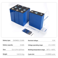 Baterai Lifepo4 Grade A 2026 EveMb31 MB56 314Ah 330Ah 628AH 3.2V Sel Lithium Ion Prismatik Akku untuk Paket Baterai 12V 48V