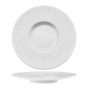 Assiette Gural Moon Blanche Gourmet en Porcelaine Fine Polie 32 cm pour Restaurants, Hôtels et Vente en Gros de Vaisselle - Product Image 1