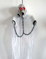 DAMAI Halloween Scary Ghost Skeleton Requisiten Große animierte hängende Geister dekoration für Haunted House Outdoor Party