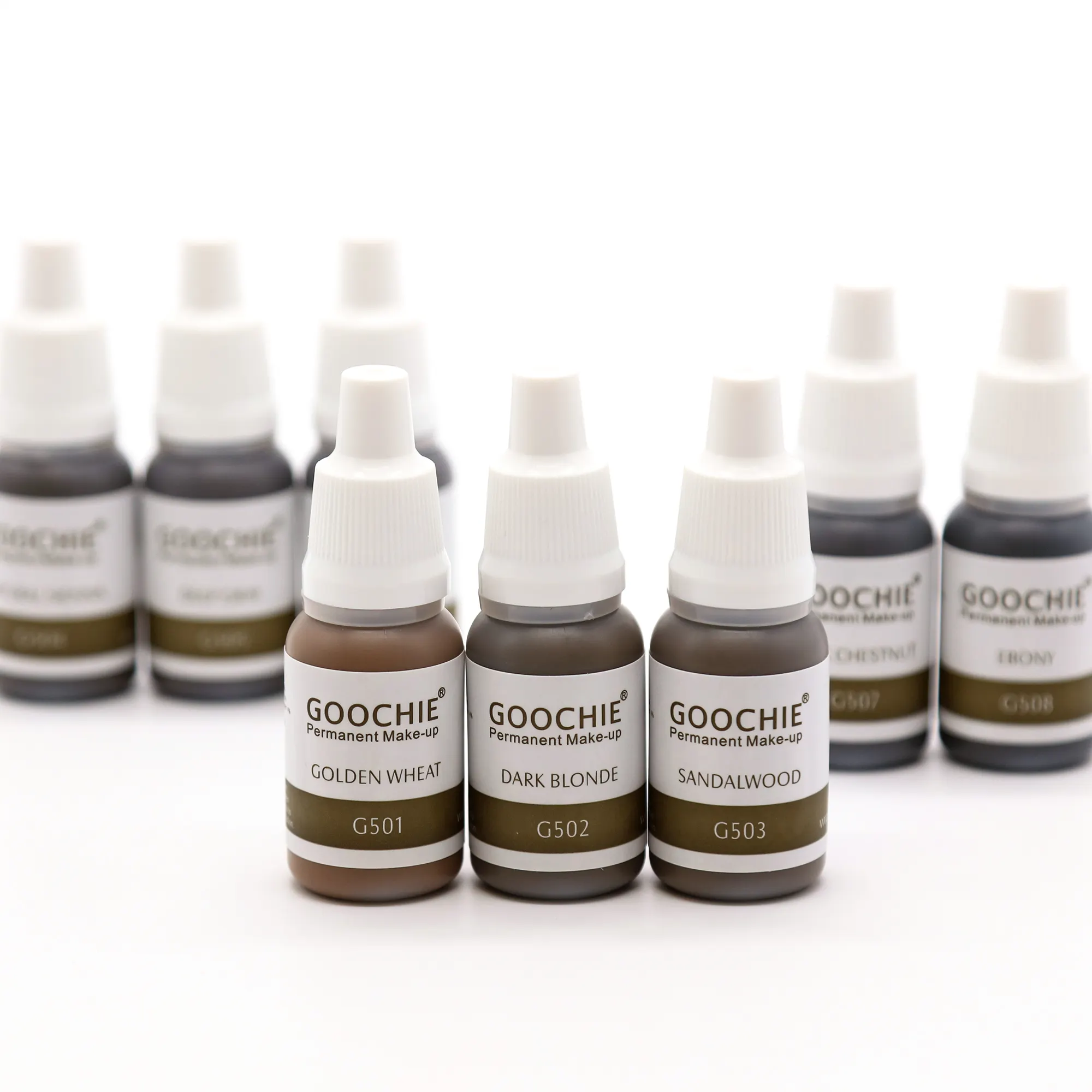 Goochie yeni tip organik Microblading kaş dövme mürekkebi kalıcı makyaj pigmenti