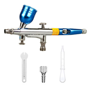 Aérographe HD-180 à double action avec buse de 0,5 mm, alimentation par gravité, vitesse réglable, pistolet de pulvérisation pour travaux artistiques, gobelet de 7,0 cc, portable - Product Image 1