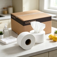 Papier toilette en gros à prix d'usine, grands rouleaux, matériau de salle de bain, rouleaux de papier toilette en pure pâte de bois vierge