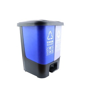 Trung Quốc Ngoài Trời Quảng Trường Đầy Màu Sắc 16 Gallon Rác Chân Thùng Rác Có Nắp Đậy - Product Image 4