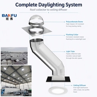 Kit de puits de lumière naturelle en polycarbonate avec base étanche sans joint pour villas et bâtiments résidentiels
