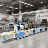 Scie de coupe transversale CNC automatique pour la production de structures en bois et usines de canapés - Machine de coupe de s