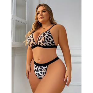Set Bra seksi Push-Up yang halus dapat diatur dukungan sisi cangkir penuh Lingerie Bikini 2-Piece ukuran besar bersirkulasi ramah lingkungan - Product Image 2