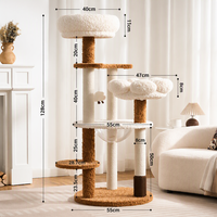 Arbre à chat avec capsule spatiale, condo multi-niveaux pour chat, griffoir en sisal, grand structure d'escalade pour chats d'intérieur