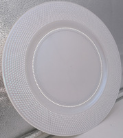 Assiette à fruits en plastique PS faite à la main, couleur personnalisée, assiette de dîner, assiette de mariage, décorative haut de gamme, style européen, luxe léger