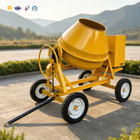 Bétonnière de 500 L avec trémie de chargement hydraulique, machine à mélanger le ciment haute efficacité pour les travaux sur site à grande échelle