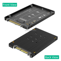 Adaptor M.2 NVMe M Key ke U.2 SFF 8639, Kartu Konverter PCIe 4.0/3.0 M.2 NVMe SSD ke Bay Drive U.2 2.5 inci/Dengan Casing Plastik Hitam