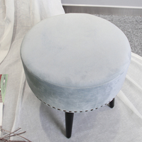 HStex — meuble personnalisé avec pieds, chaise ronde en velours, tabouret de beauté, avec pieds et table basse