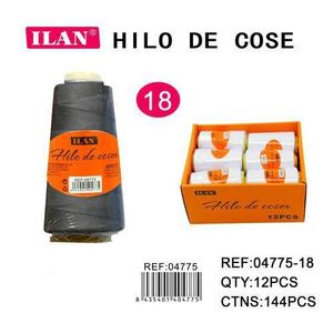 Filo da Cucito Ilan 2750 M Grigio Scuro 18 Colori Confezione da 12 Pezzi - Product Image 3