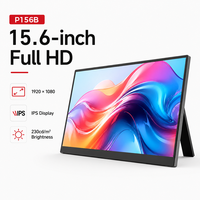 Écran portable de 15,6 pouces, alimenté par USB C, deuxième écran pour ordinateur portable, écran de voyage, écran d'affaires, brancher et jouer, écran IPS, écran portable
