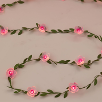 Guirlande lumineuse LED en forme de fleurs de cerisier, alimentée par batterie, 8 modes, pour chambre à coucher, fête de mariage, lumières festives, lumière décorative
