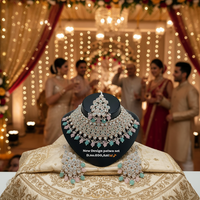 Fournisseurs en gros : Nouvelle collection tendance de colliers ethniques plaqués or de haute qualité avec perles Kundan pour femmes, parfaits pour les fiançailles et les mariages