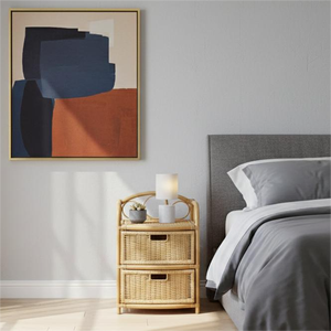 Estante de Ratán Estilo Asiático de Venta Caliente, Mueble Infantil con 2 Cajones, Duradero, de Alta Calidad, Hecho a Mano para Dormitorio o Sala de Estar - Product Image 3