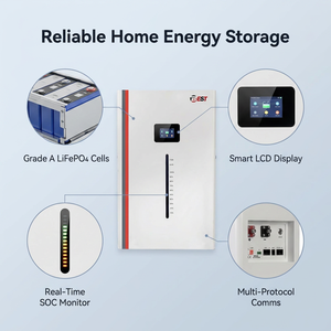 Meilleur <span class=keywords><strong>Prix</strong></span> Batterie Solaire Empilable 50 kW LiFePO4 avec BMS Intelligent pour Stockage Hybride Résidentiel sur Réseau Garantie 10 Ans Communication CAN - Product Image 2