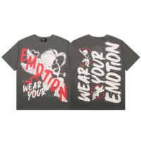 T-shirt de créateur MIXED EMOTION de haute qualité, imprimé diamant, coupe oversize, style urbain rétro et streetwear