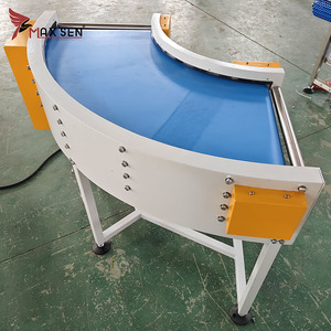 Transportador de cinta de PU/PVC de grado alimenticio con marco de acero inoxidable de 90 grados Maxsen con color blanco personalizado nueva condición para uso industrial - Product Image 1